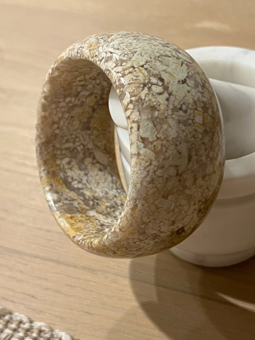 Fish Roe Agate Bangle - Picture 7 of 15